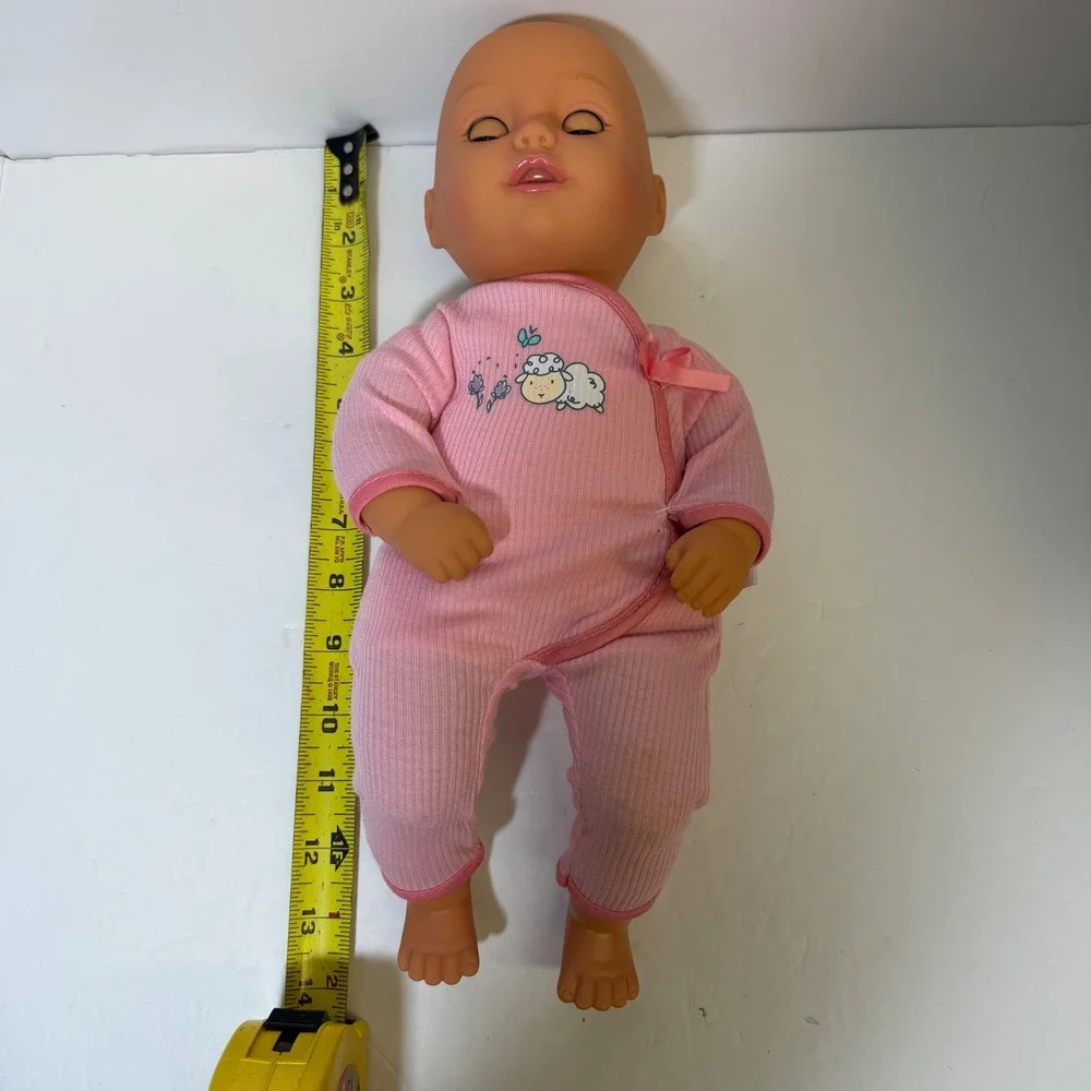 Zapf Creation Baby Born Doll 2017 Pink Sheep Outfit 14 Inch Brown Sleeping Eyes